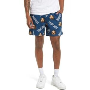 Cross Colours Snoop Dog Sweatshorts Mens Large Blue‎ Drawstring Novelty Rap Y2K